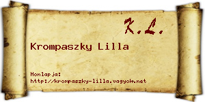 Krompaszky Lilla névjegykártya